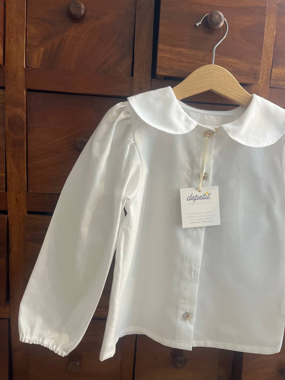 Camicetta maniche lunghe bianche mod. BOLOGNA - BIANCA