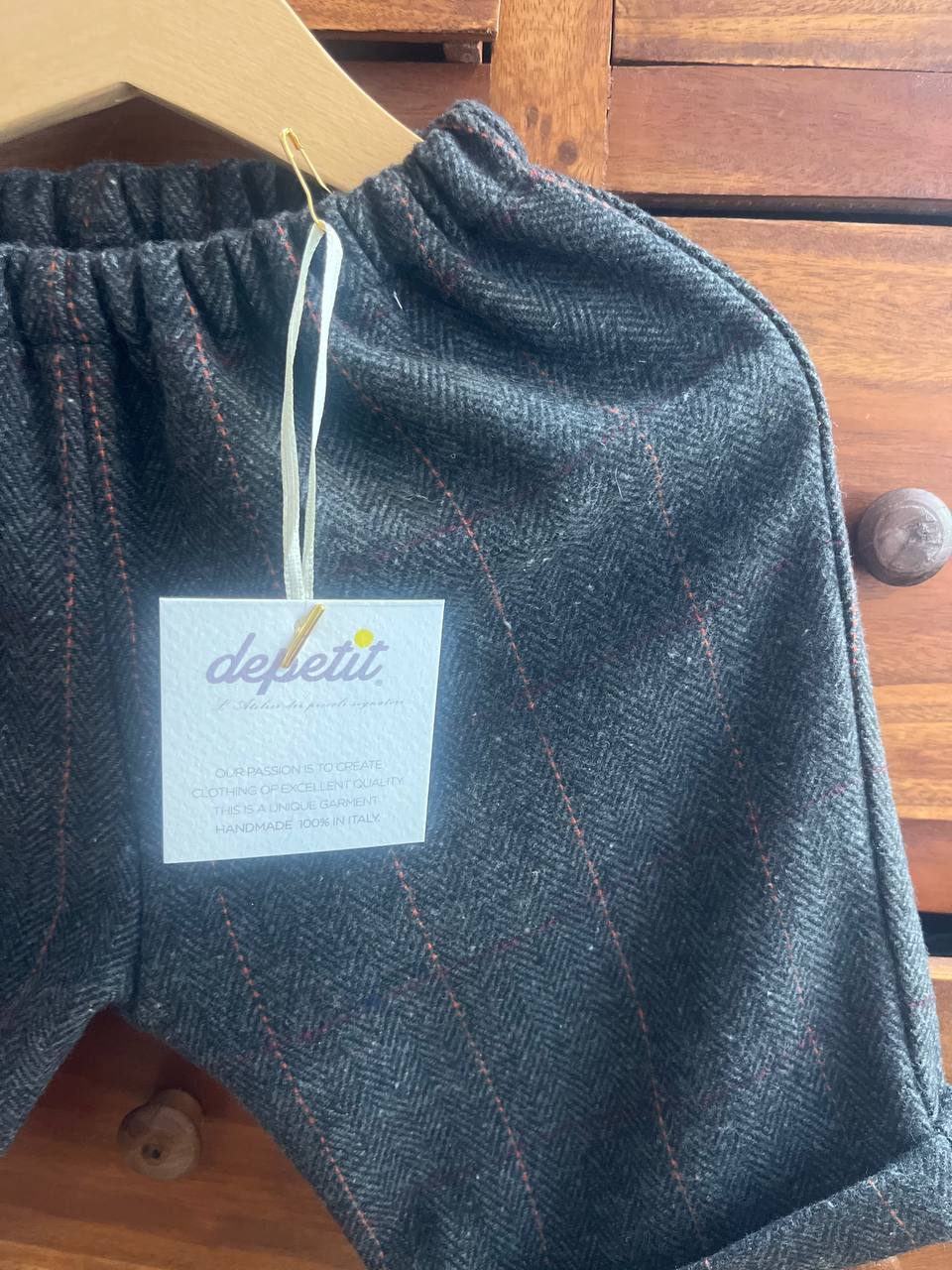 Bermuda bimbo FATANSIA RIGHE in lana