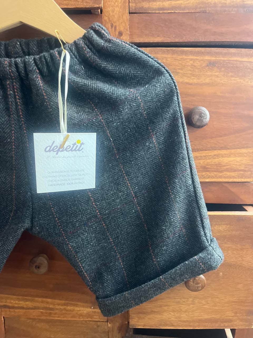 Bermuda bimbo FATANSIA RIGHE in lana