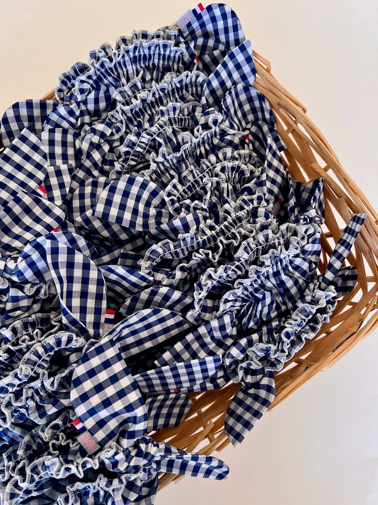 Costume da bagno a quadretti blu navy