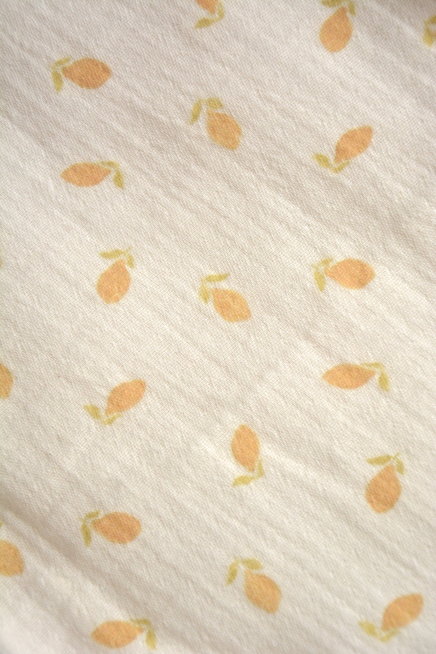 Sacco nanna per neonati con motivo limoni in mussola di cotone 100% certificata OEKO-TEX