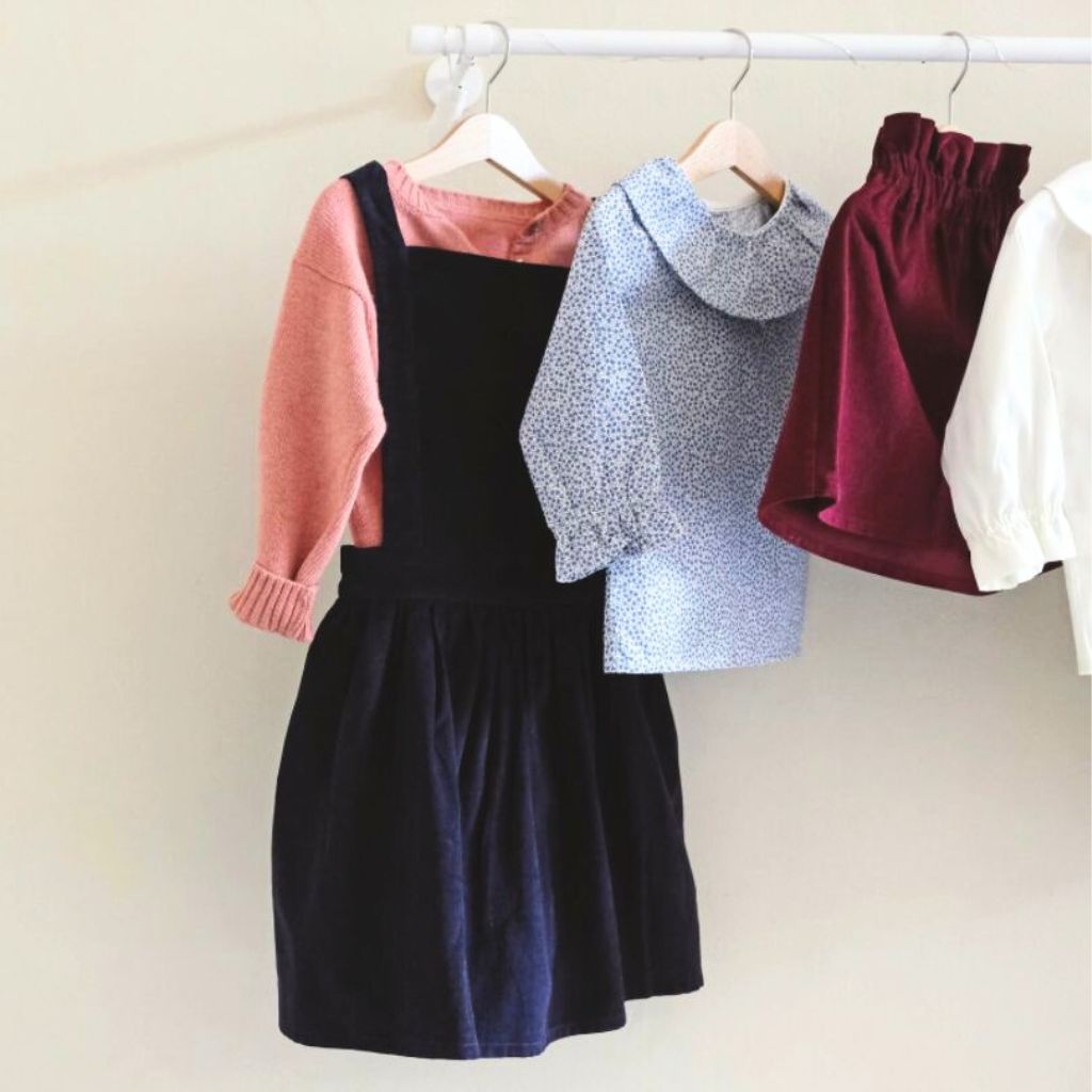 Abito scamiciato bambina blu