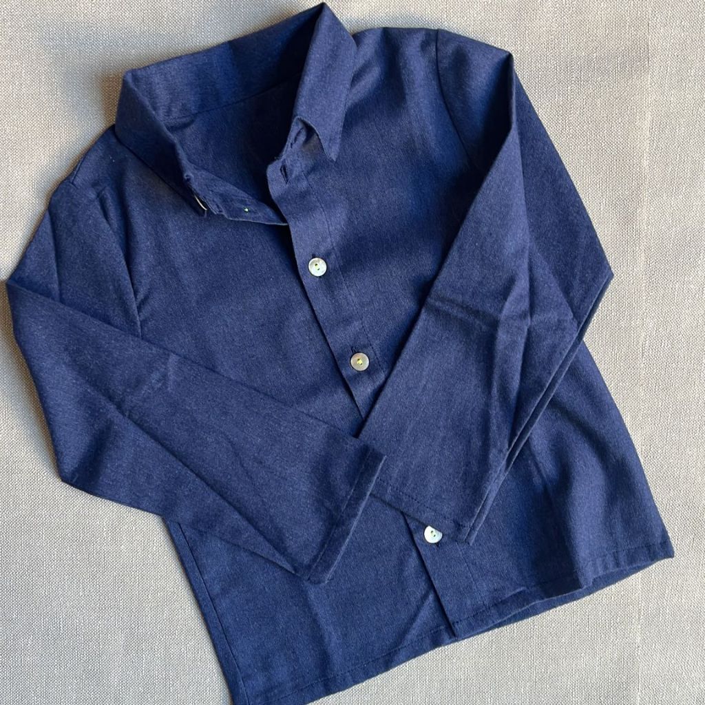 CHILD SHIRT mod. BERGAMO - FLEECE COTTON