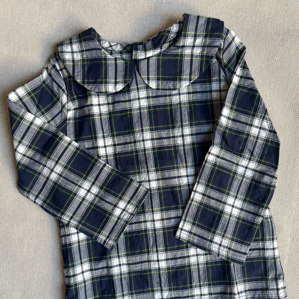 GIRL'S TARTAN SHIRT mod. DIJON - black