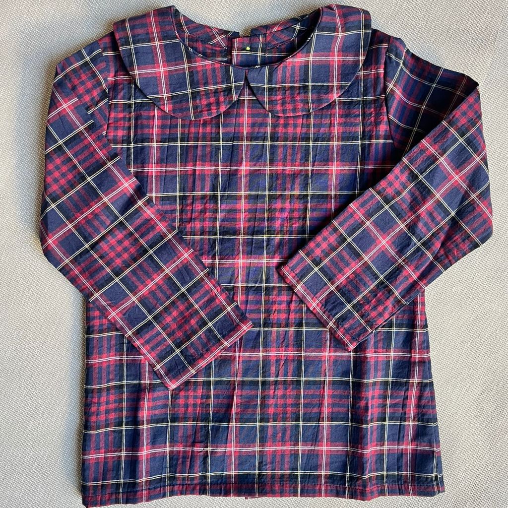 GIRL'S TARTAN SHIRT mod. DIJON - pink