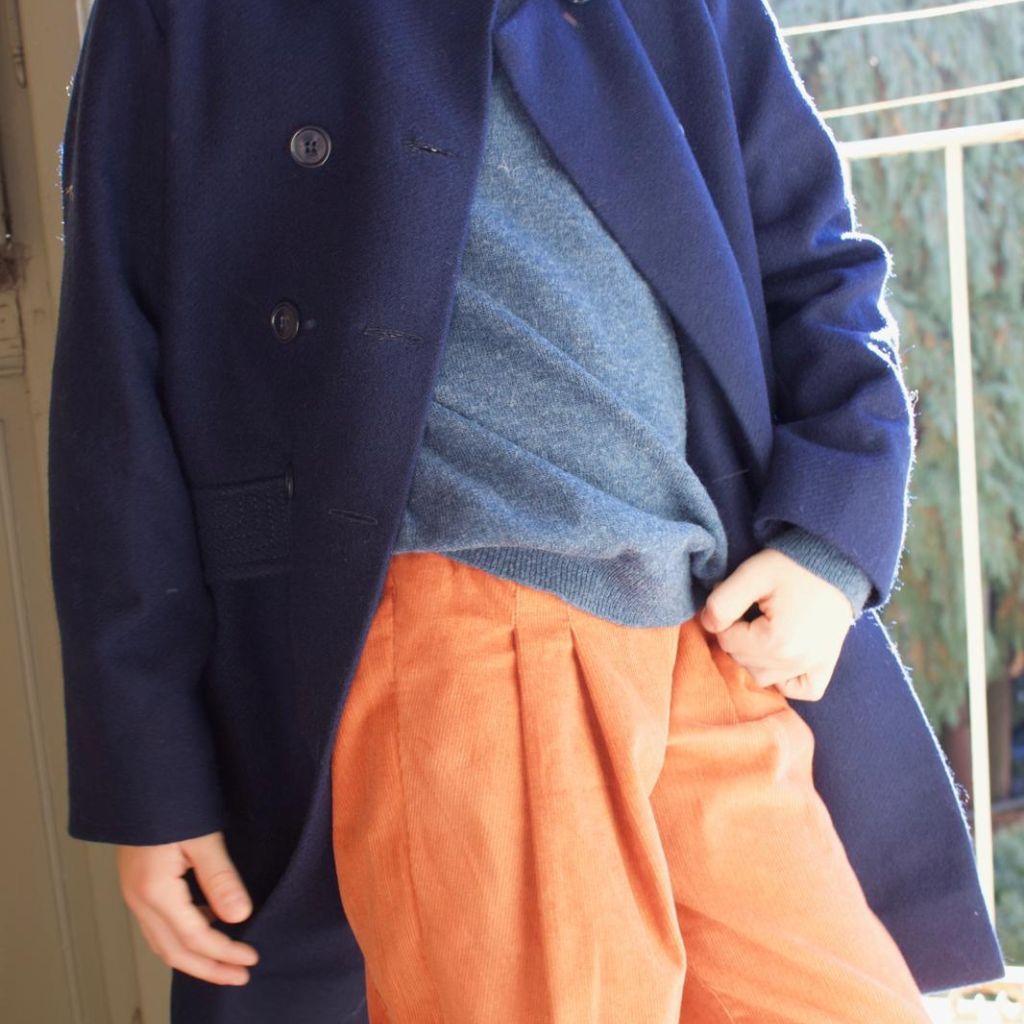 CAPPOTTO LODEN PER BAMBINO E BAMBINA - BLUE NAVY