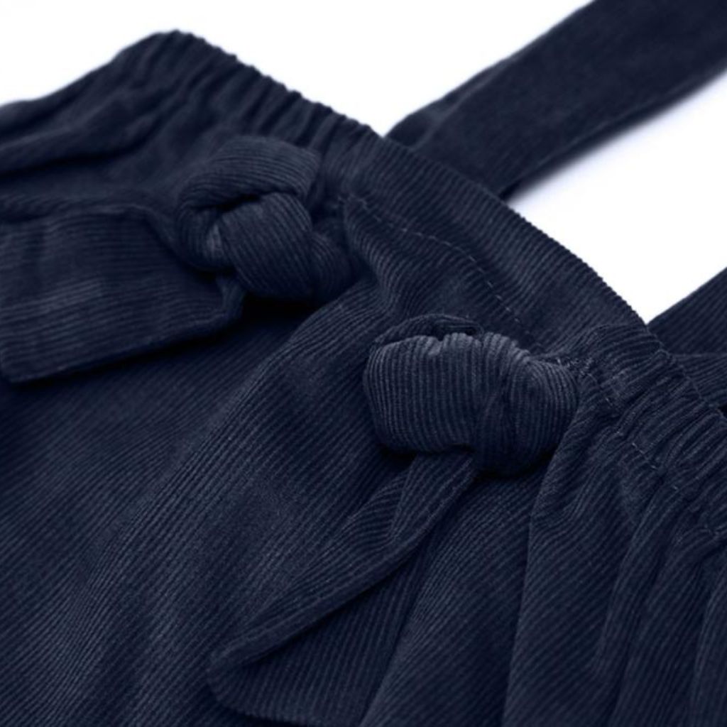 NEWBORN VELVET ROMPER mod. MADRID - BLUE NAVY