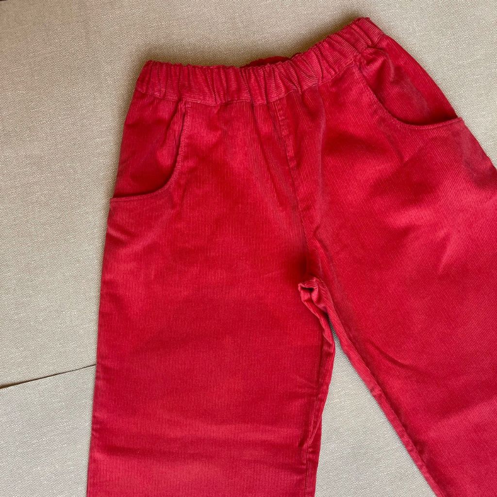 PANTALONE IN VELLUTO mod. PAOLA - ROSSO