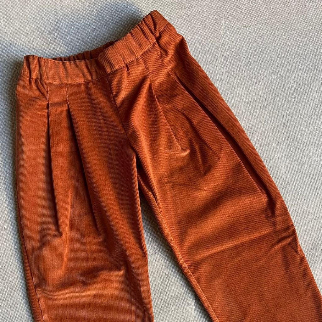 PANTALONE IN VELLUTO UNISEX mod. BERLIN - BRIQUE