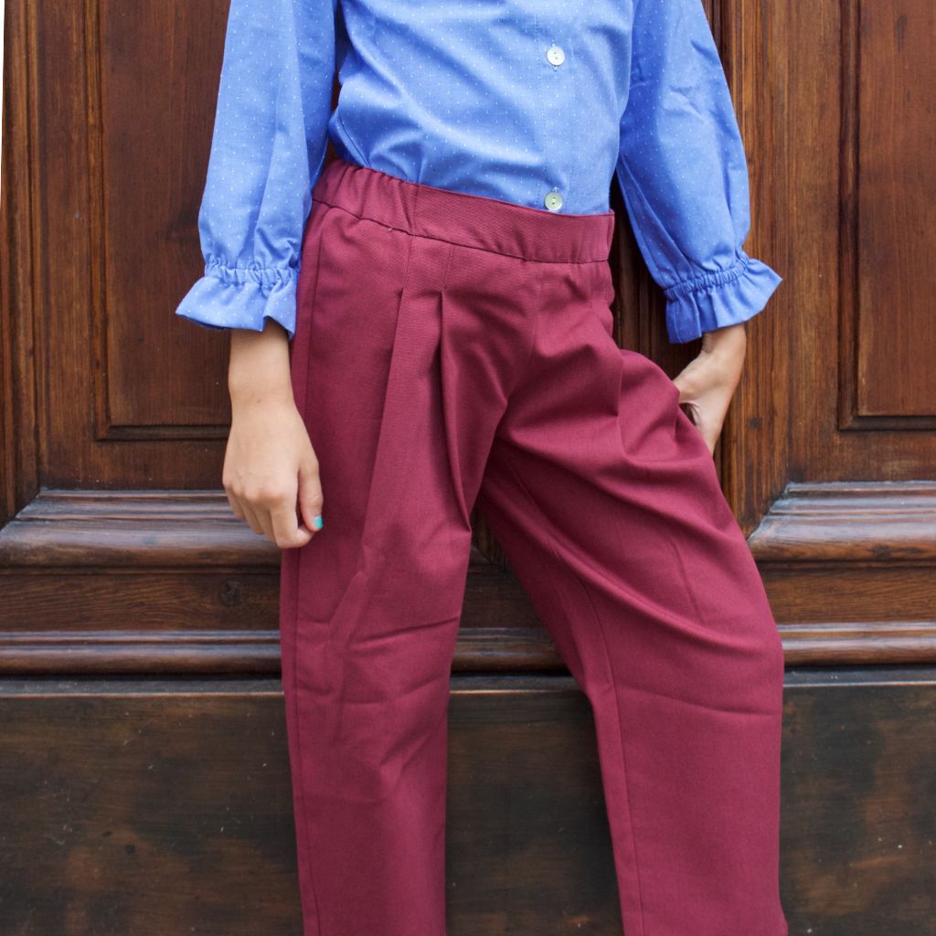 UNISEX TROUSERS mod. BERLIN - BORDEAUX