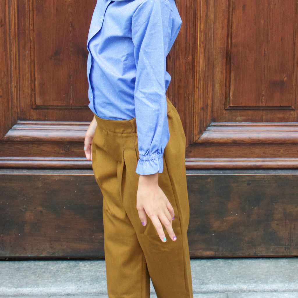pantaloni per bambini senape