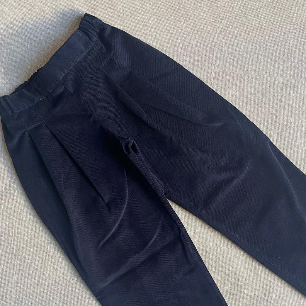 UNISEX VELVET TROUSERS mod. BERLIN - BLUE
