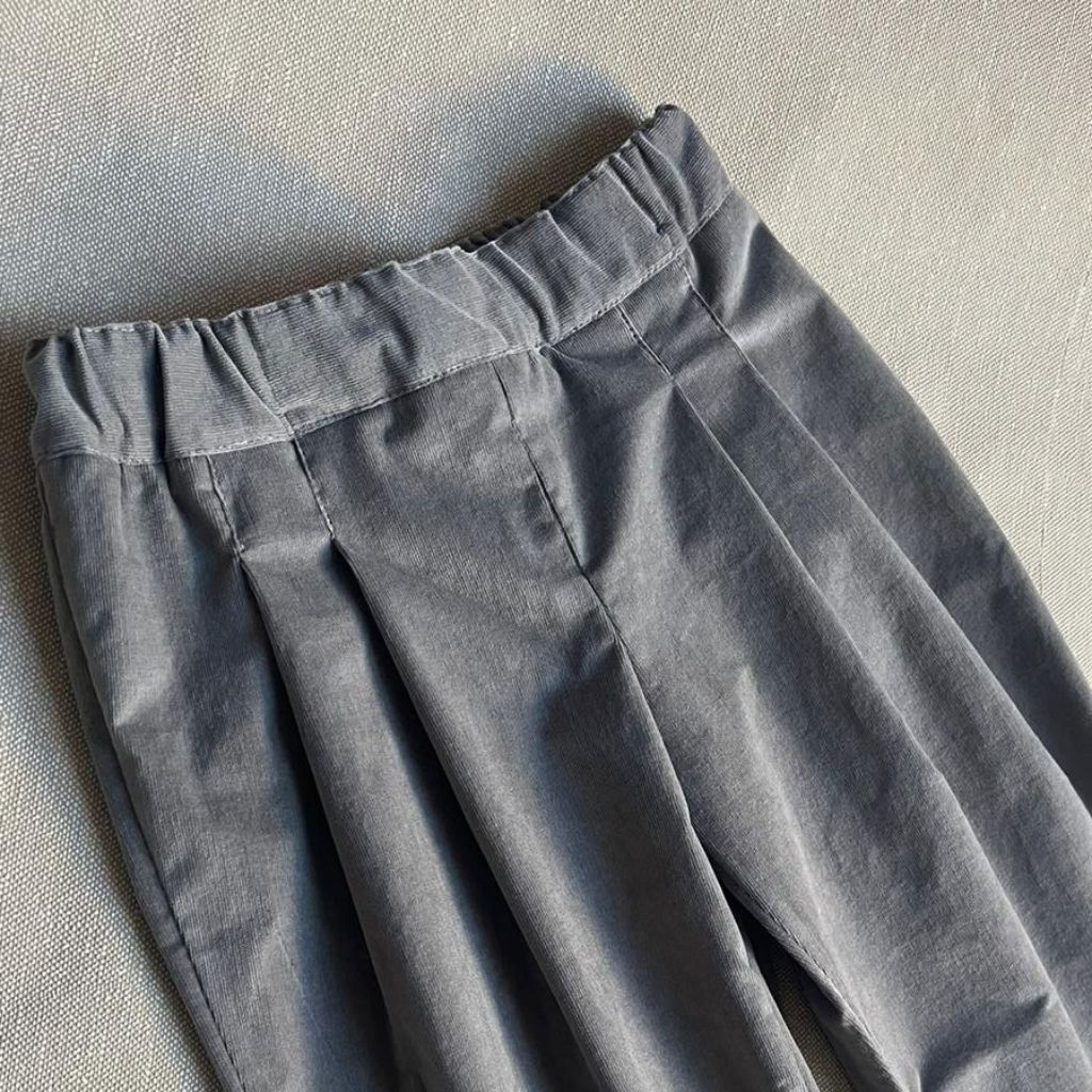 UNISEX VELVET TROUSERS mod. BERLIN - GREY