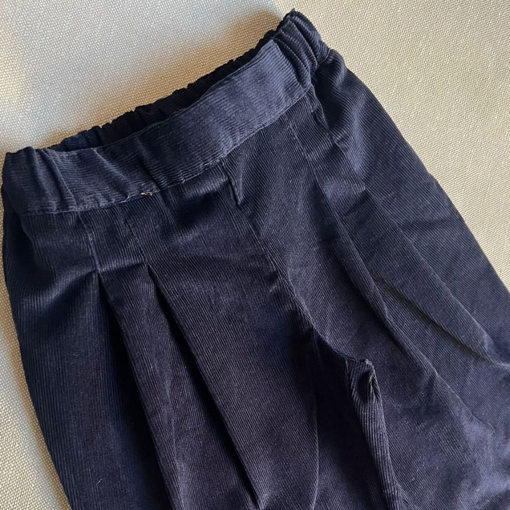 UNISEX VELVET TROUSERS mod. BERLIN - BLUE