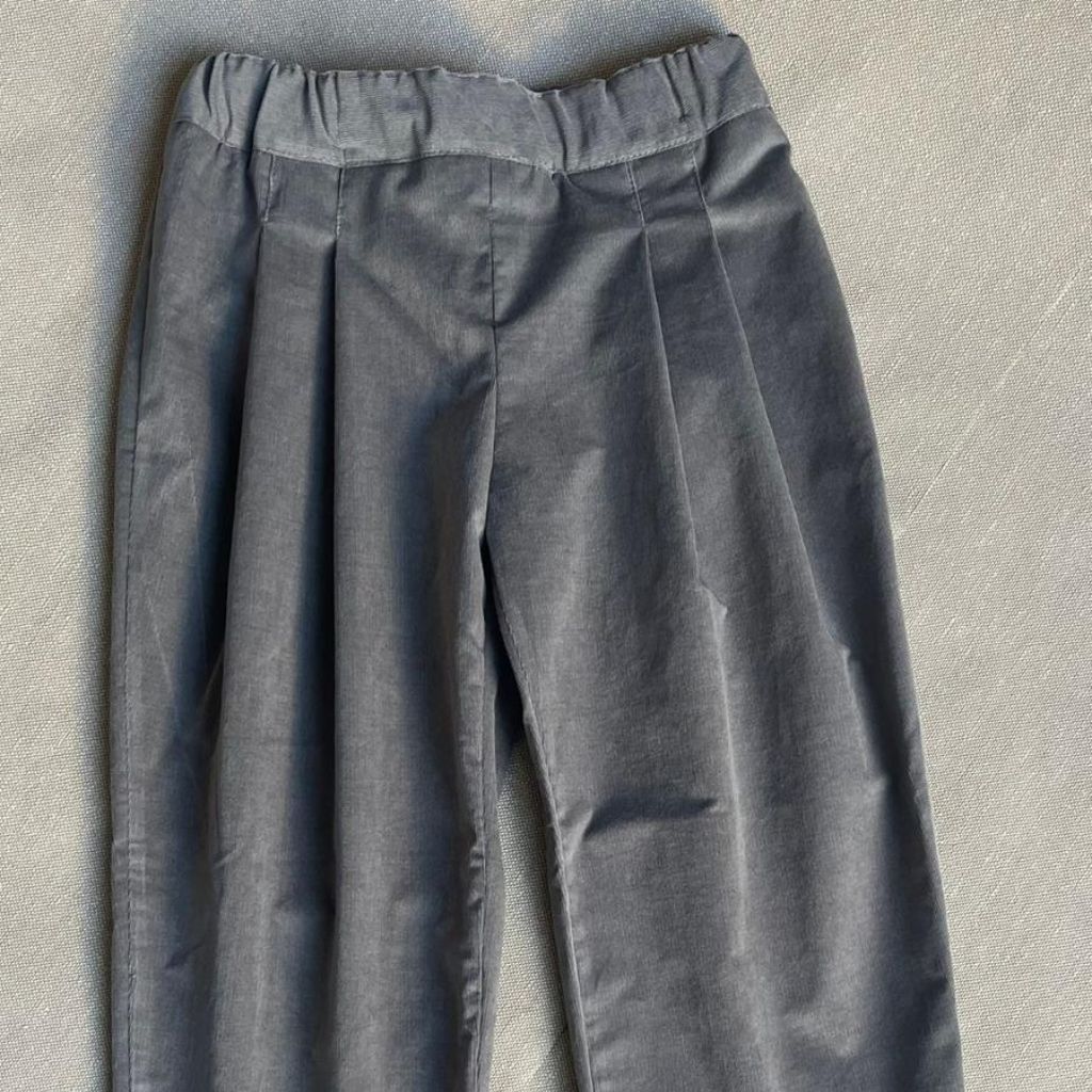 UNISEX VELVET TROUSERS mod. BERLIN - GREY