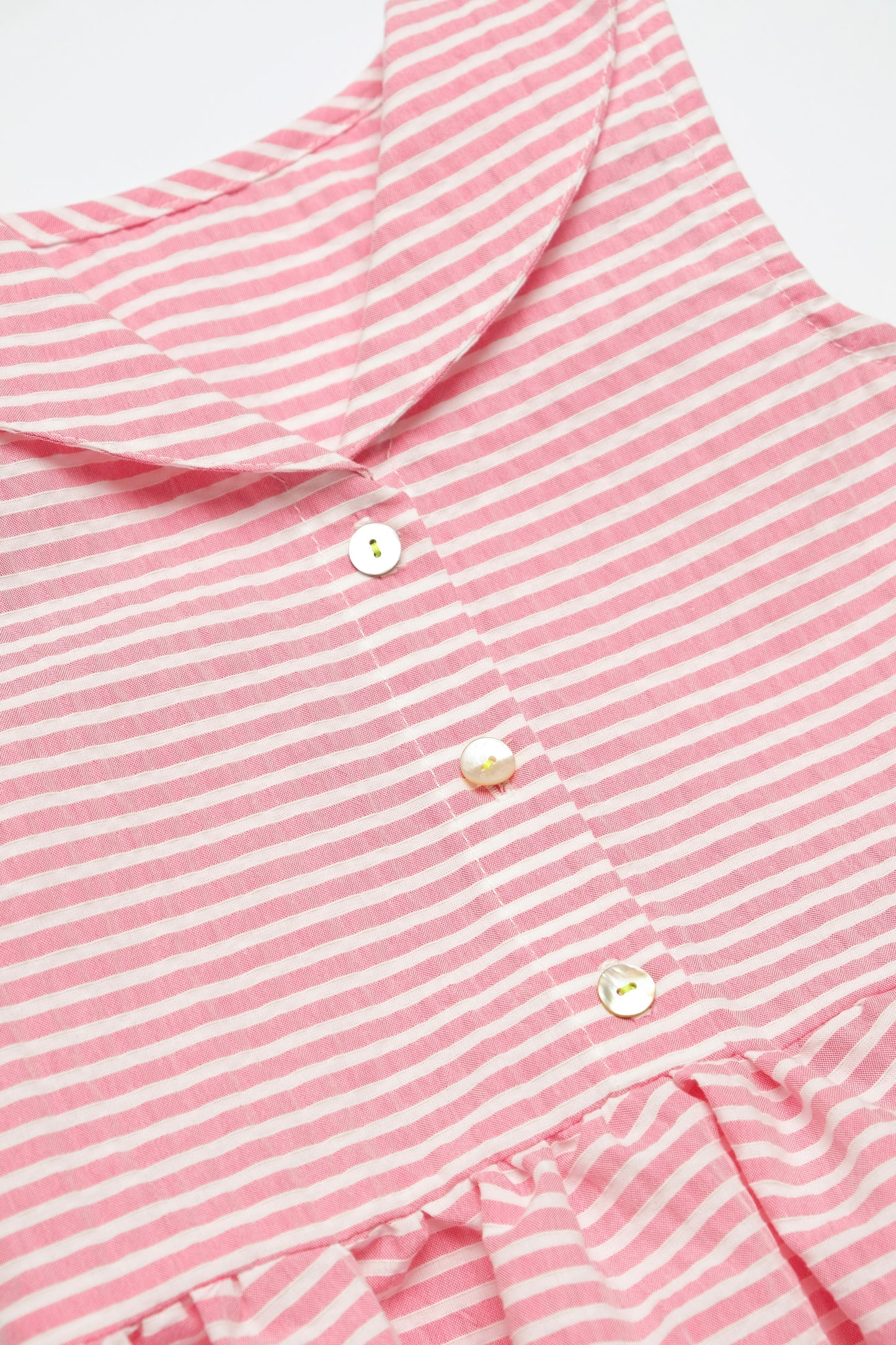 Modello GIULIA - Vestitino bimba a righe rosse in jersey di cotone