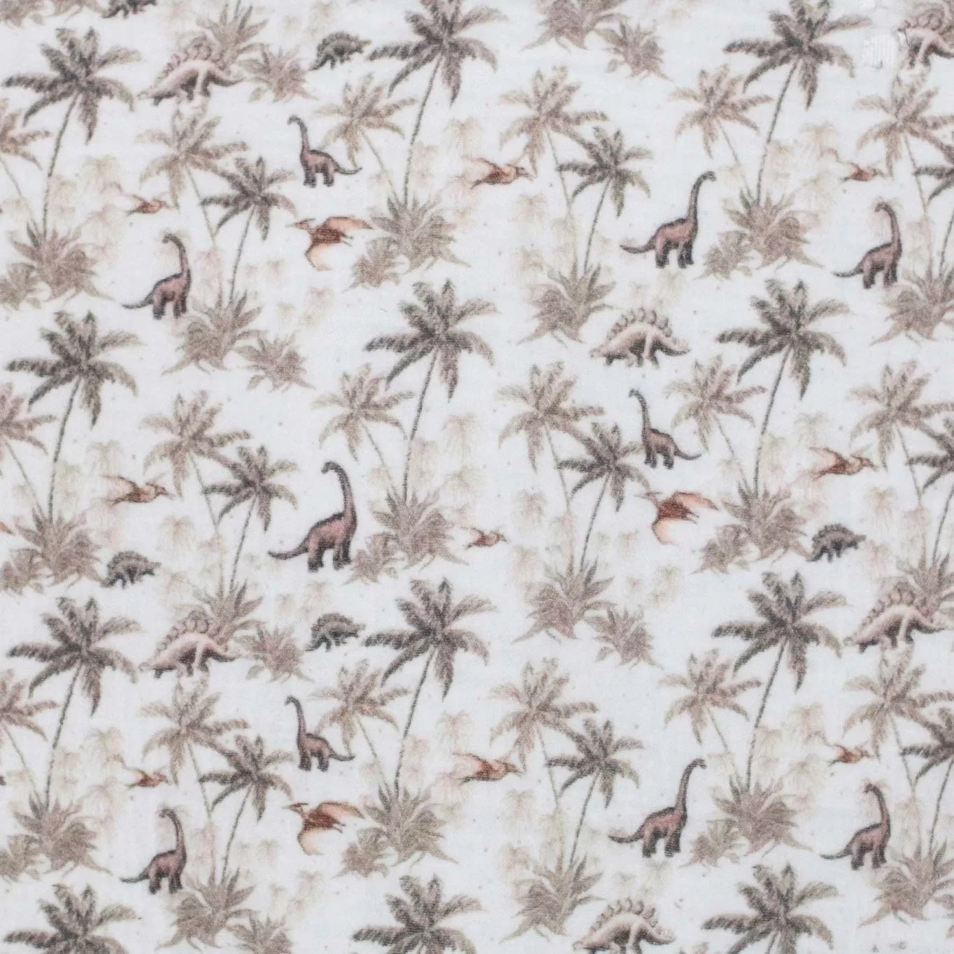Modello NOE – Maglietta maniche corte unisex con fantasia palme e dinosauri