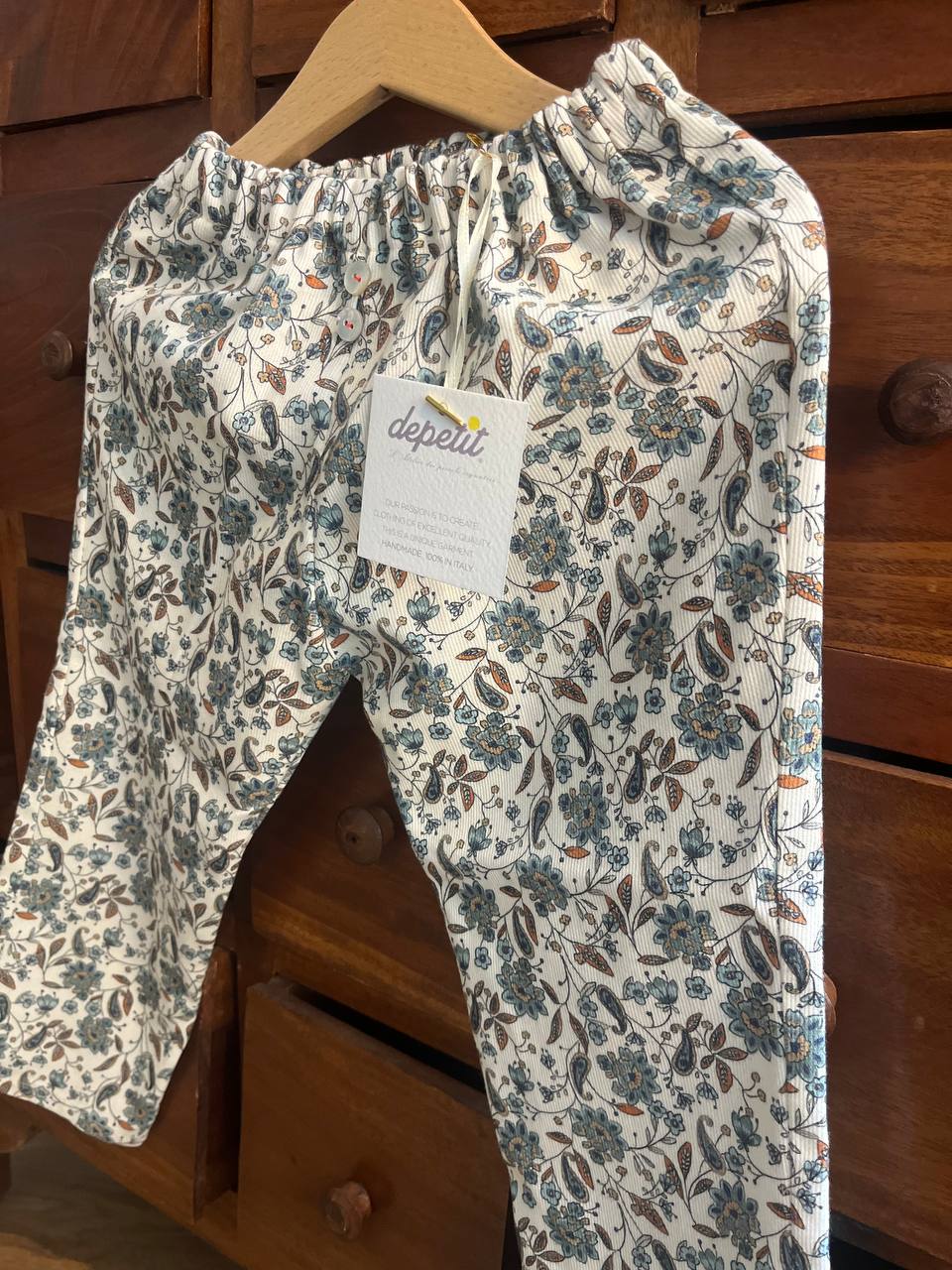 Pantalone "GENEVE" – Velluto Millerighe Fantasia