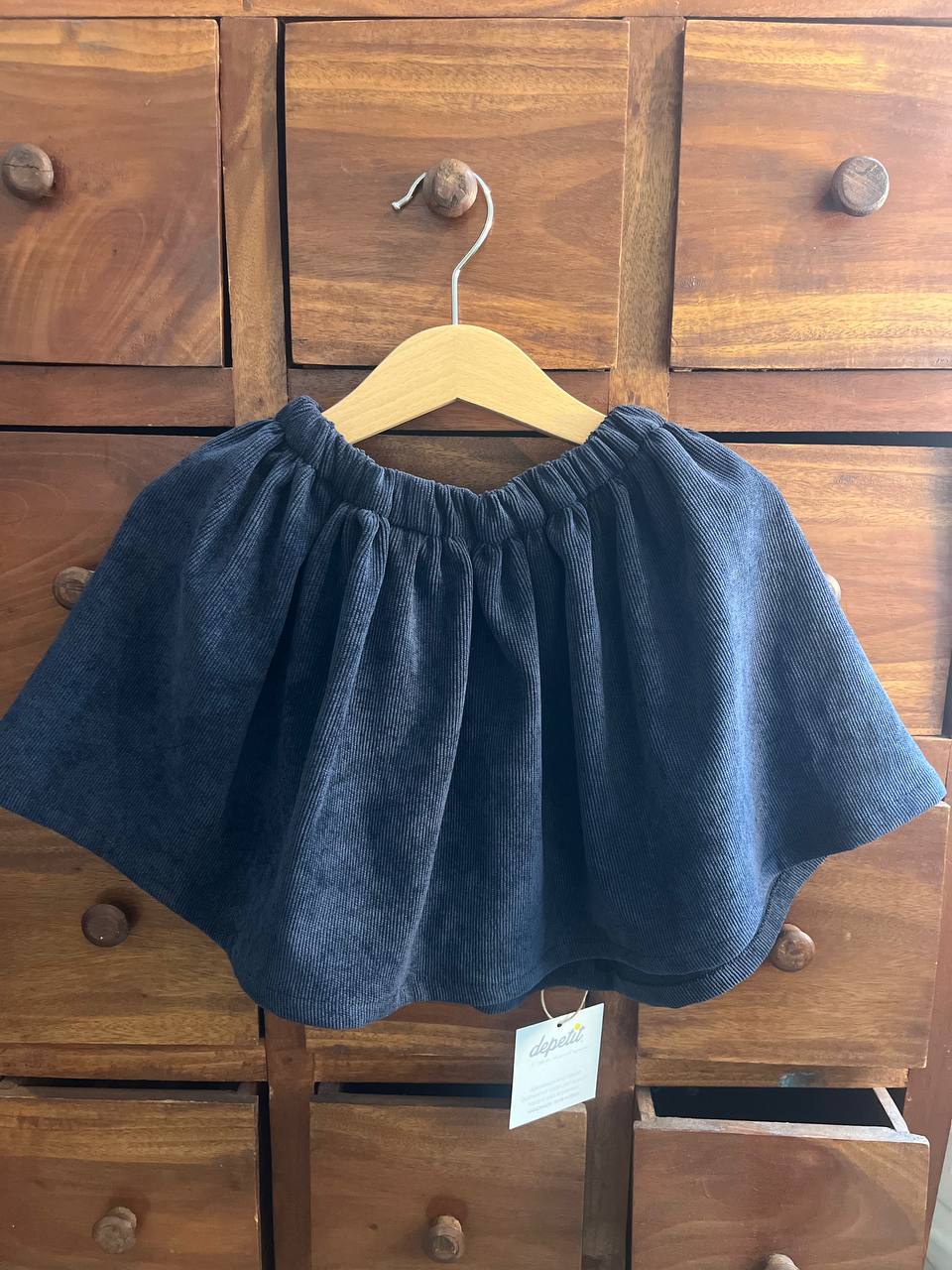 Gonna SKY - Velluto Millerighe