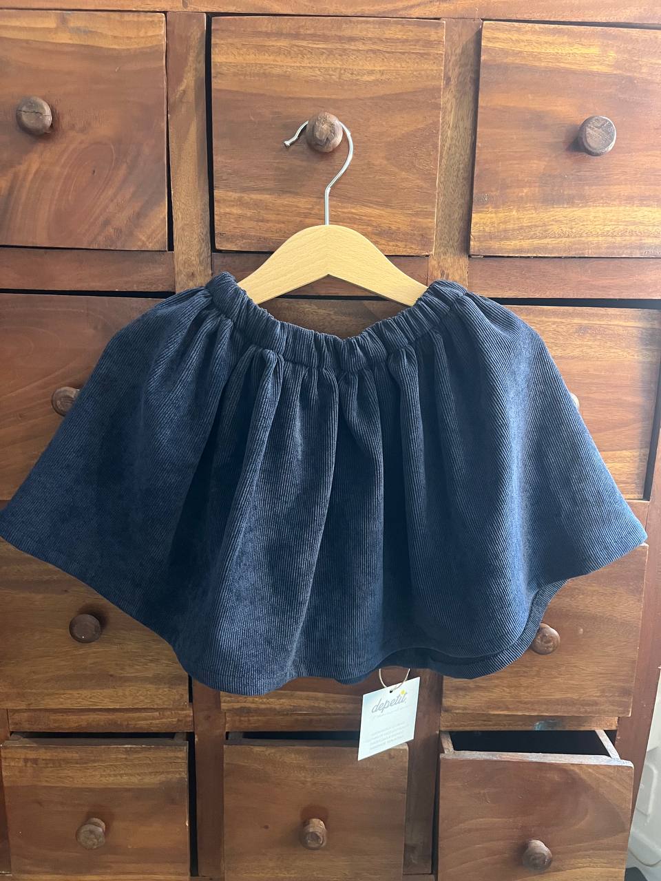 Gonna SKY - Velluto Millerighe