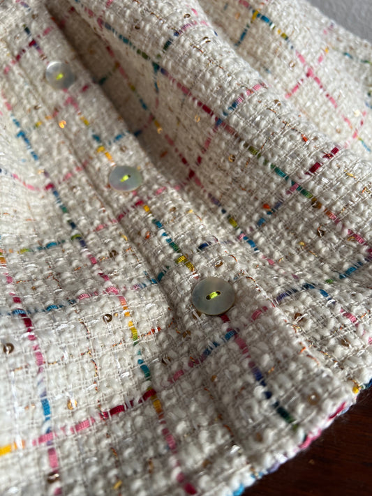 GONNELLINA IN CHANEL Mod LUCIA – cotone intrecciato con elastico in vita