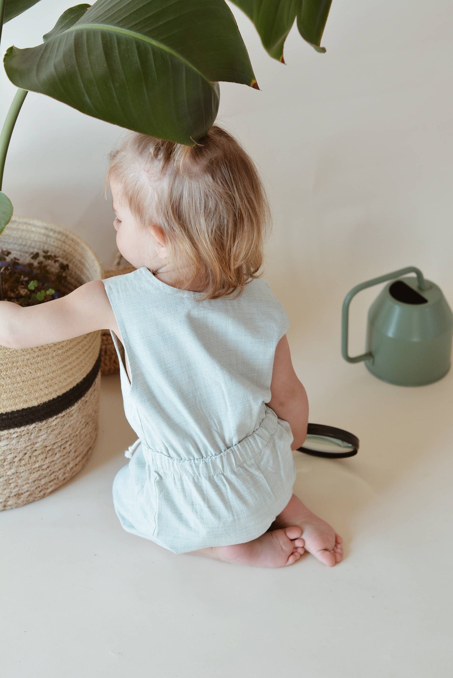 Tutina estiva verde per neonati/bambini in cotone 100% certificato OEKO-TEX