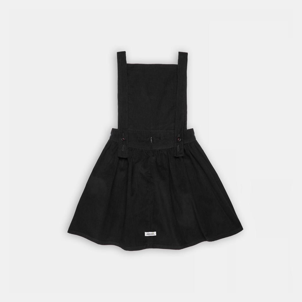 abito in velluto bambina modello sophie blue navy retro