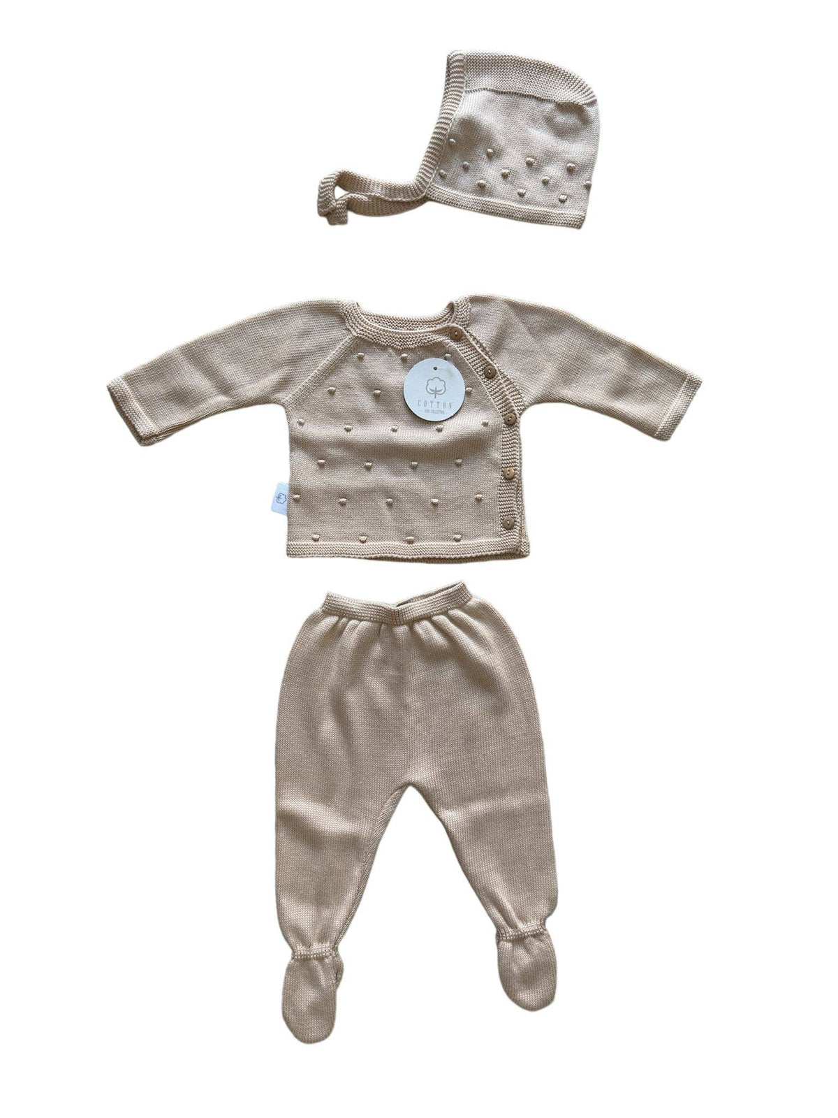 CT156 SET 3 PEZZI COTONE: Azul Cobalto / 0/3 mesi