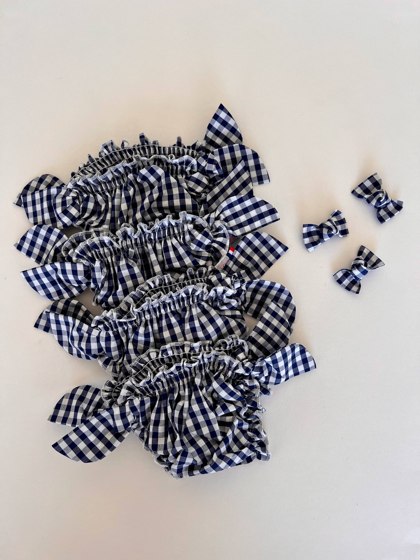 Costume da bagno a quadretti blu navy