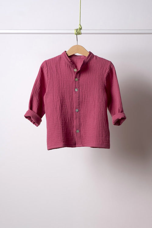 Camicia AMOS mussola colore glicine