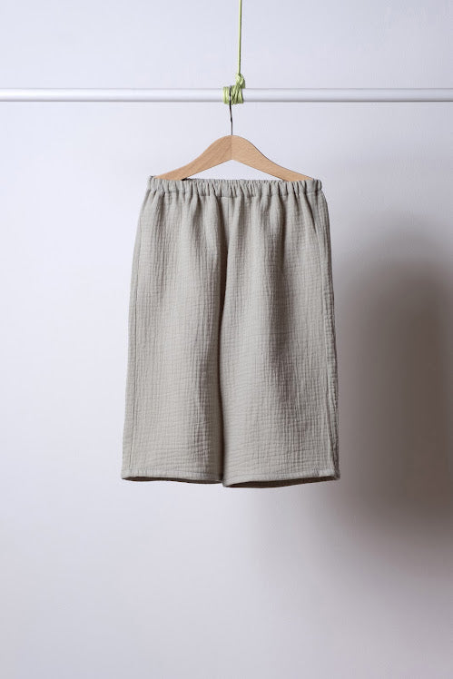 Pantaloni estivo bambino e bambina TOBIA mussola verde salvia UNISEX