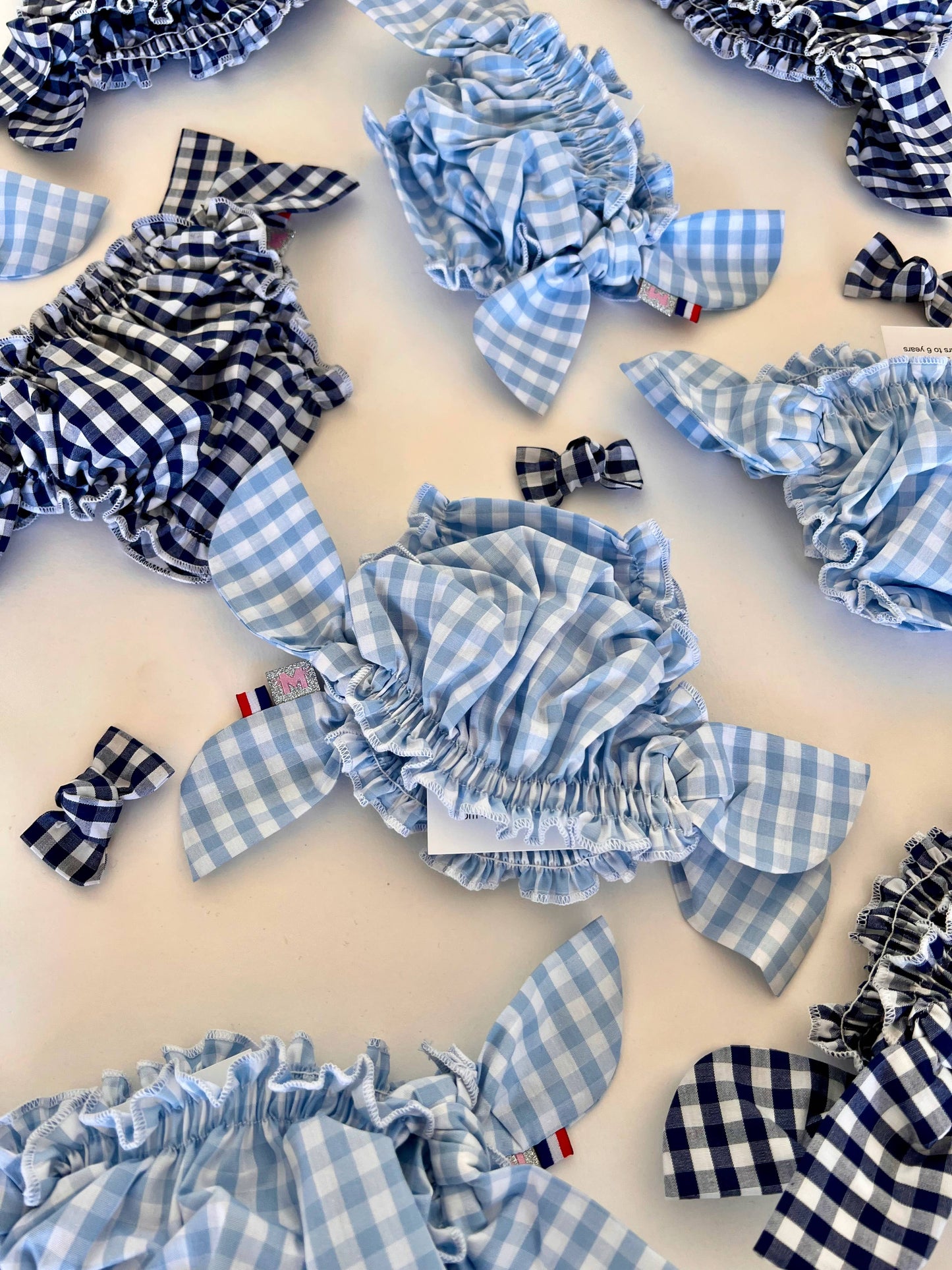 Costume da bagno a quadretti blu navy