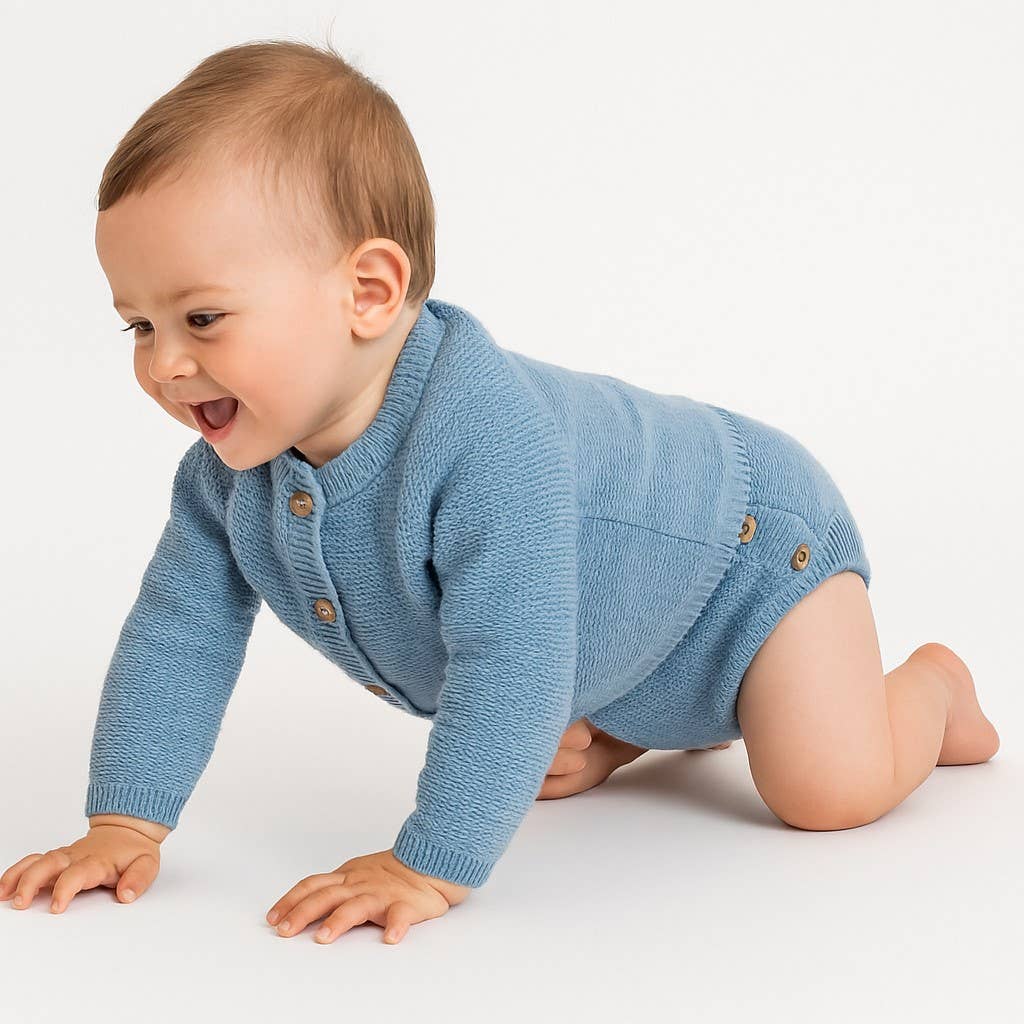 Set giacca con copri pannolino in punto  cotone 100%