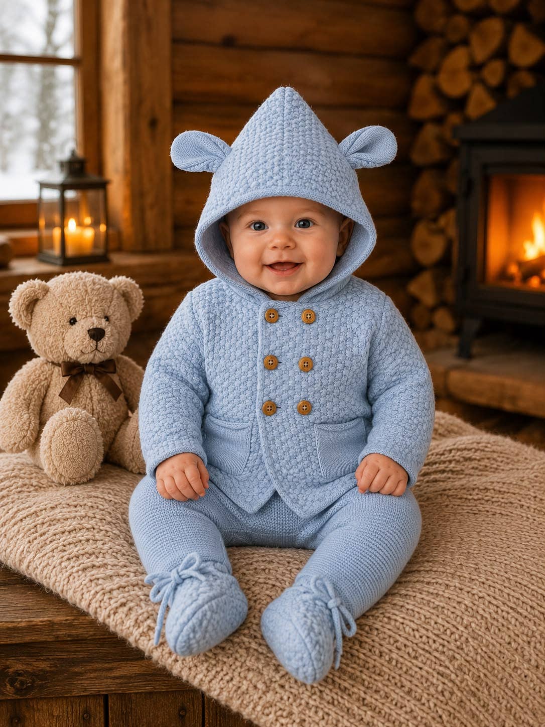 Rif. 650 – Set Giacca Doppiopetto + Pantaloni 100% Acrilico