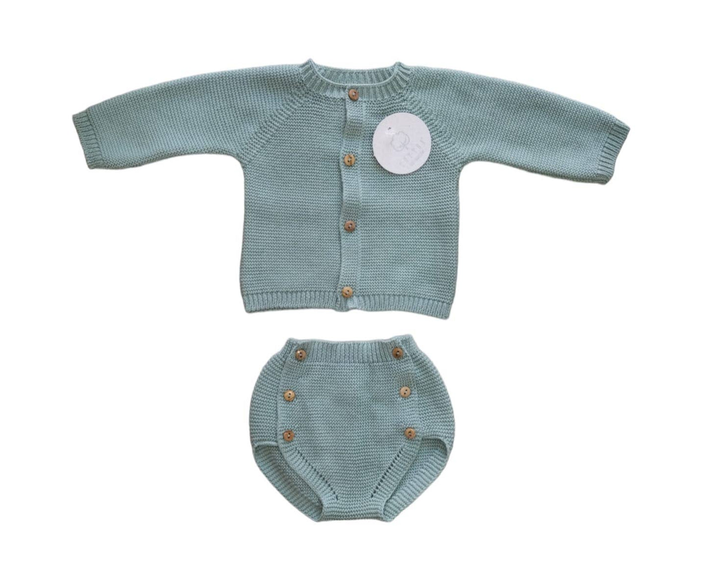 Set giacca con copri pannolino in cotone 100%: Perla / Tamanho único 0/3 meses