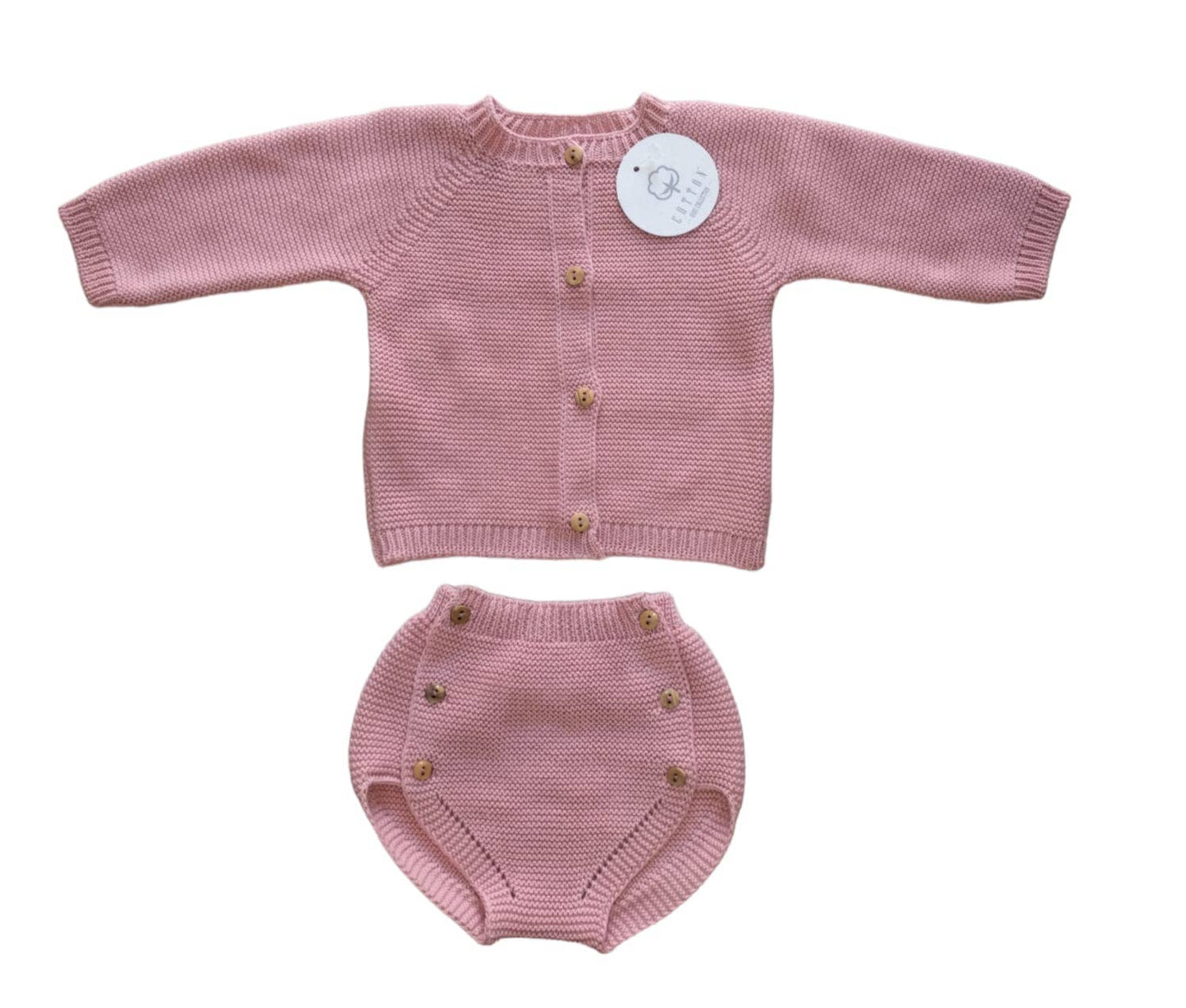 Set giacca con copri pannolino in cotone 100%: Perla / Tamanho único 0/3 meses