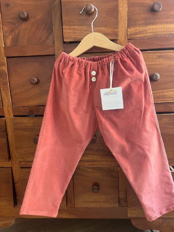 Pantalone mod. GENEVE– Velluto Millerighe colore rosa antico