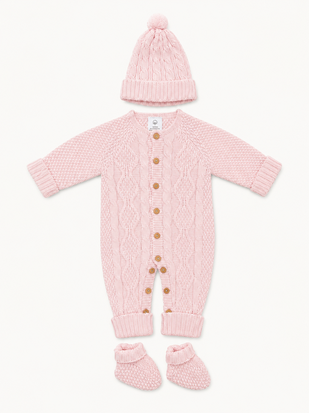 Set completo per neonato: tutina, cappello e scarpine