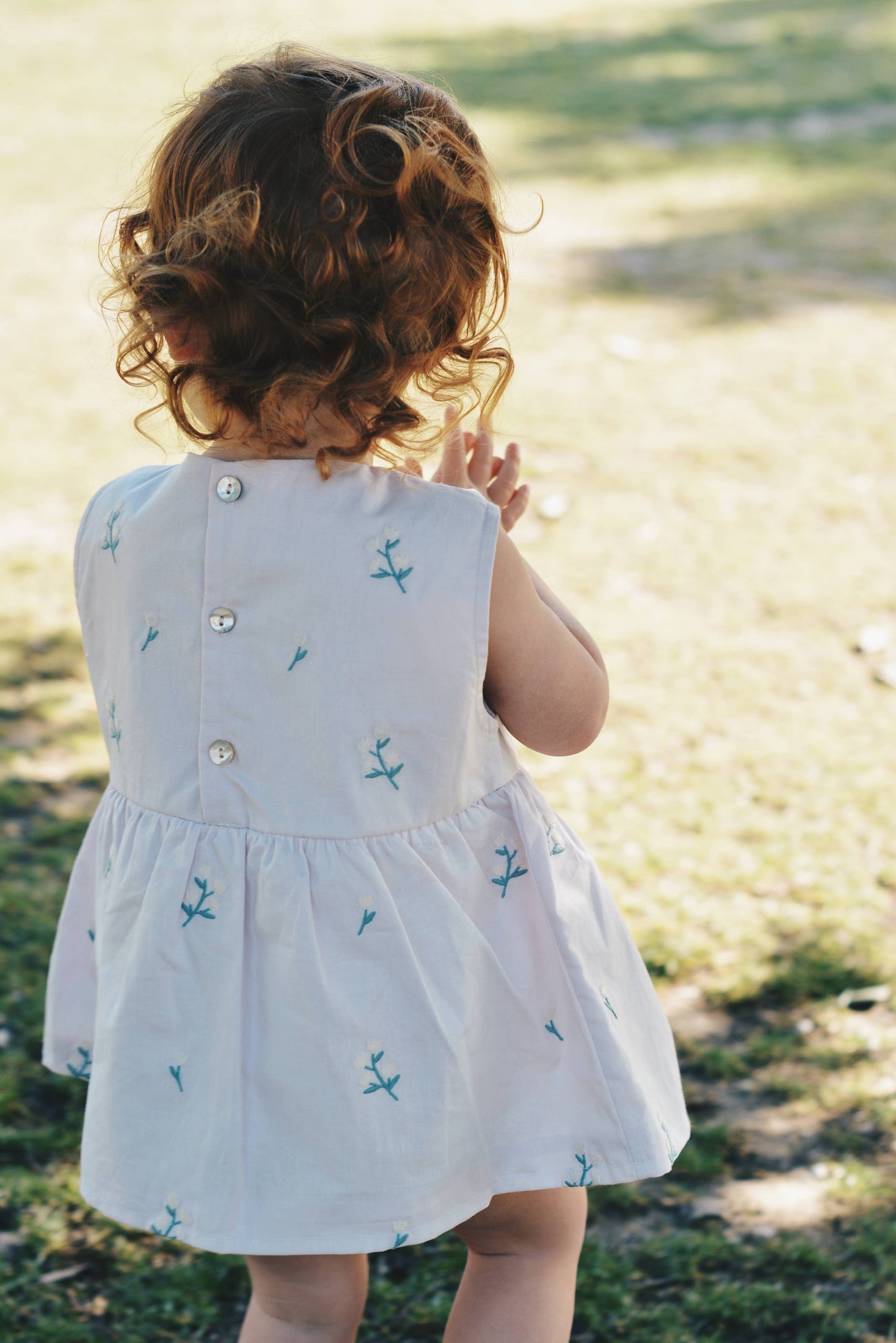 Tutina in cotone 100% con ricamo floreale Baby