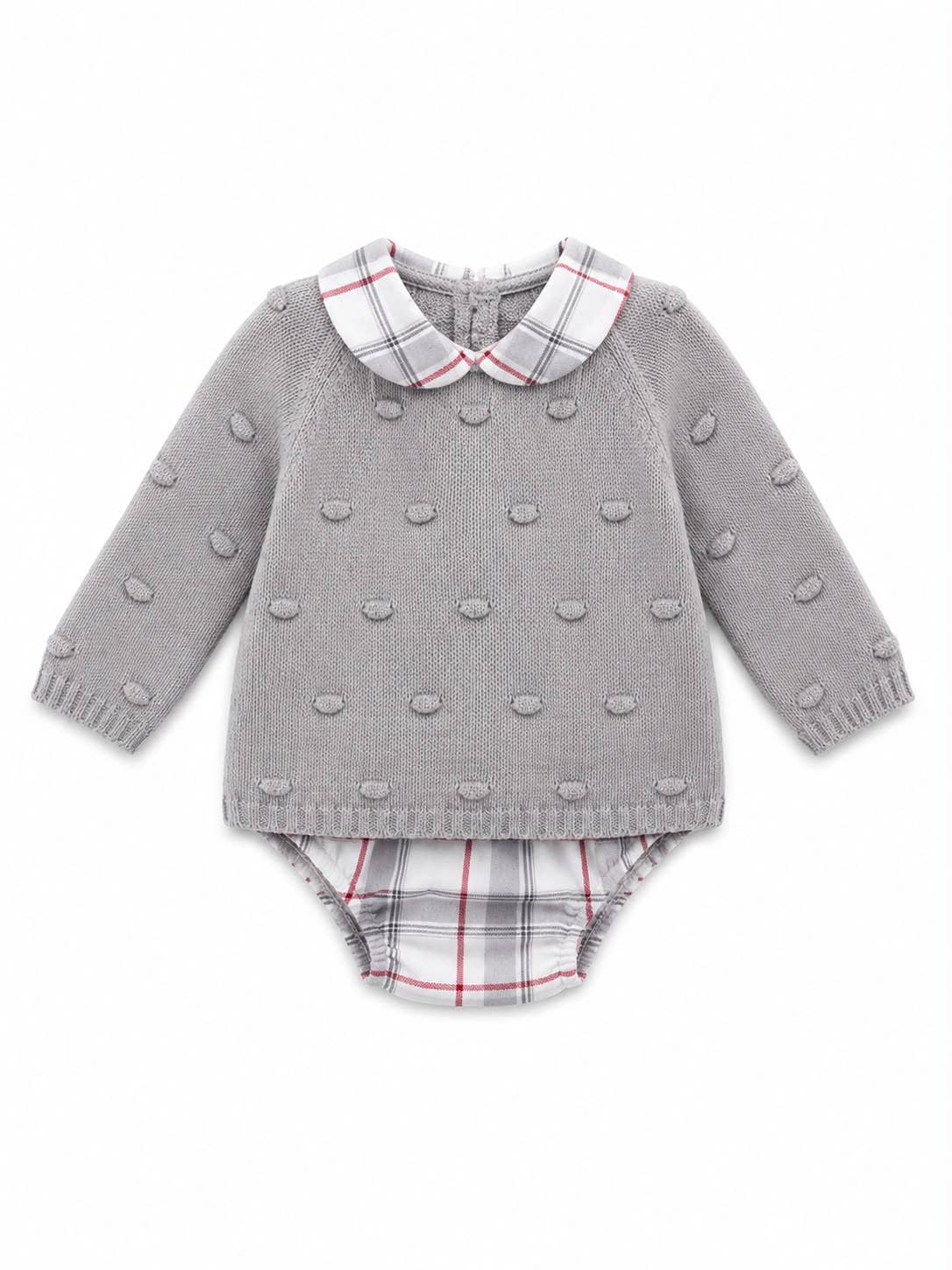 Completo Bambino 2 Pezzi a Quadri – Rif. 15: BLU NAVY / 3/6 mesi