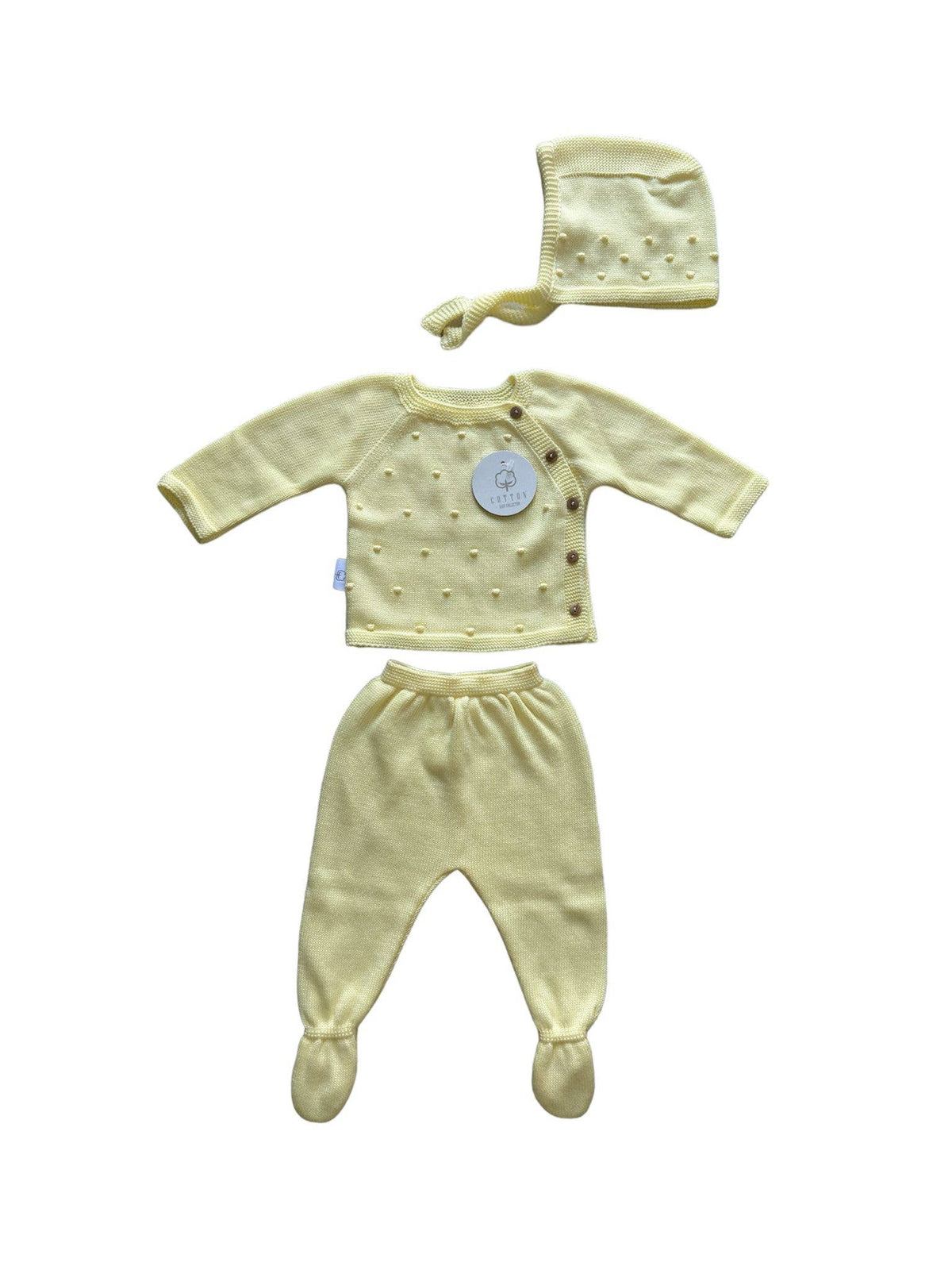 CT156 SET 3 PEZZI COTONE: Rosa Velho / 0/3 mesi