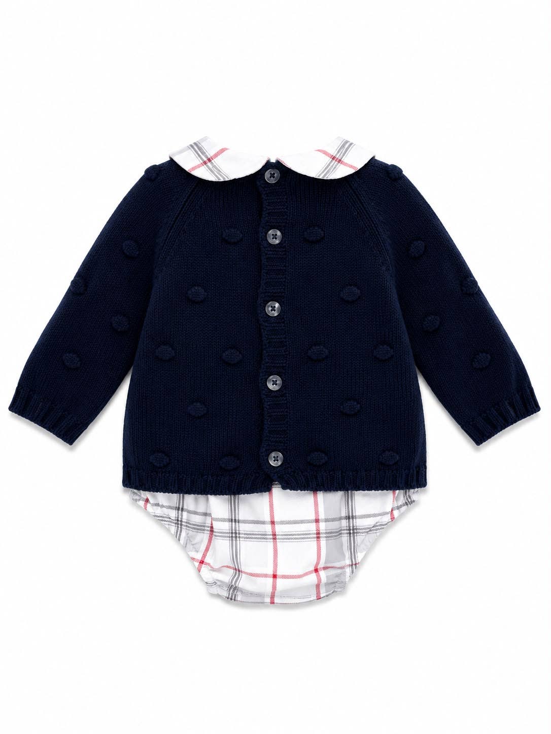 Completo Bambino 2 Pezzi a Quadri – Rif. 15: BLU NAVY / 3/6 mesi