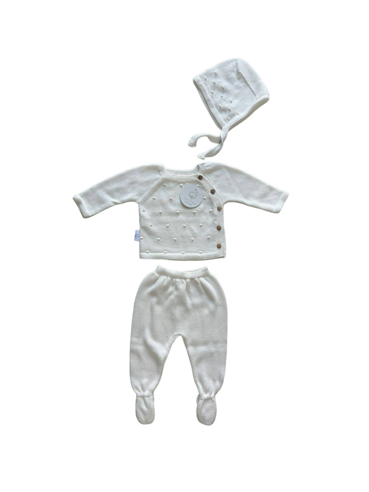 CT156 SET 3 PEZZI COTONE: Rosa Velho / 0/3 mesi
