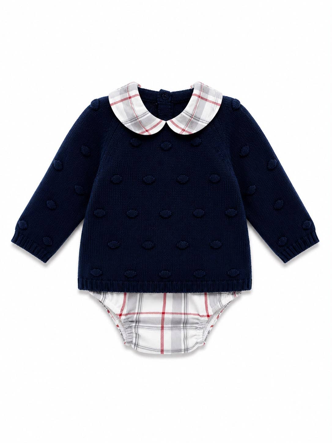 Completo Bambino 2 Pezzi a Quadri – Rif. 15: AZUL MARINHO / 6/12 meses