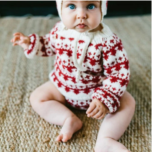 BABY SWEATER - RED PATTERN