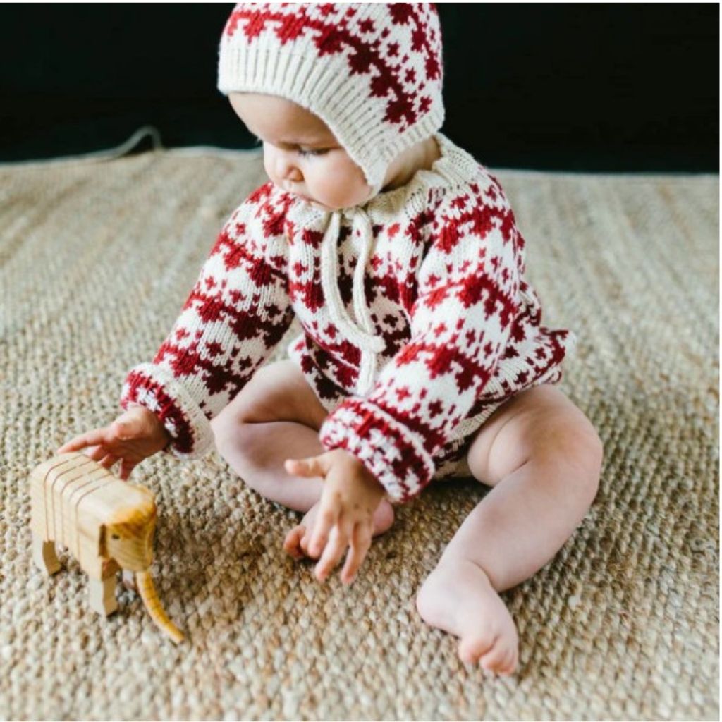 Red on sale infant sweater