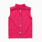 Toppino in cotone bambina Sally - Fucsia