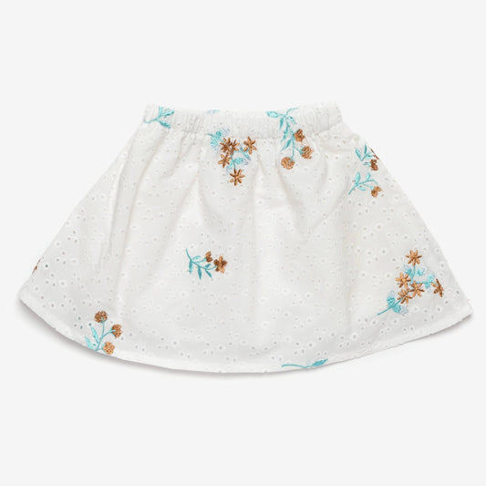 Gonna bambina PARIS - Eleganza in sangallo con dettagli floreali