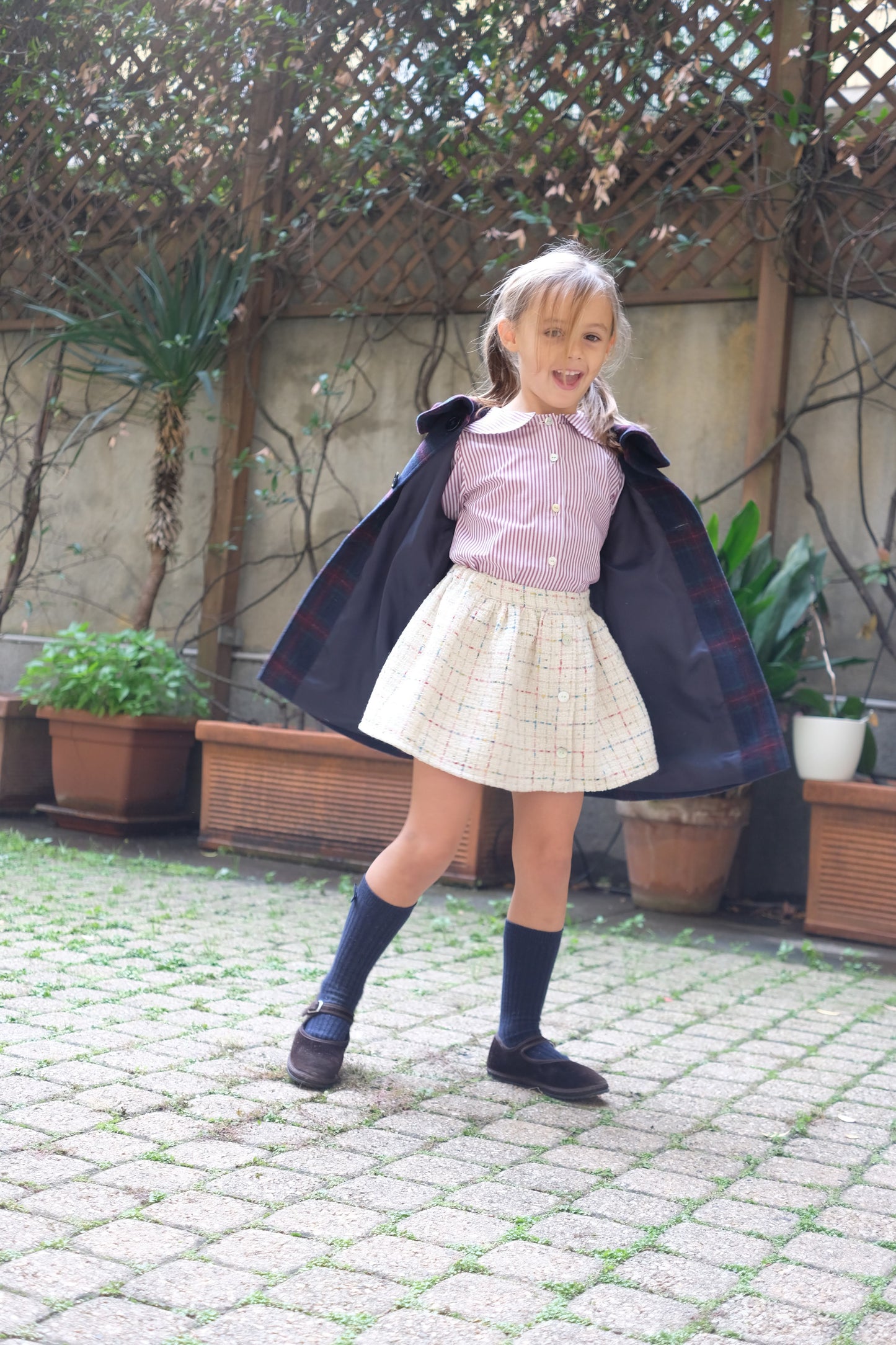 GONNELLINA IN CHANEL Mod LUCIA – cotone intrecciato con elastico in vita