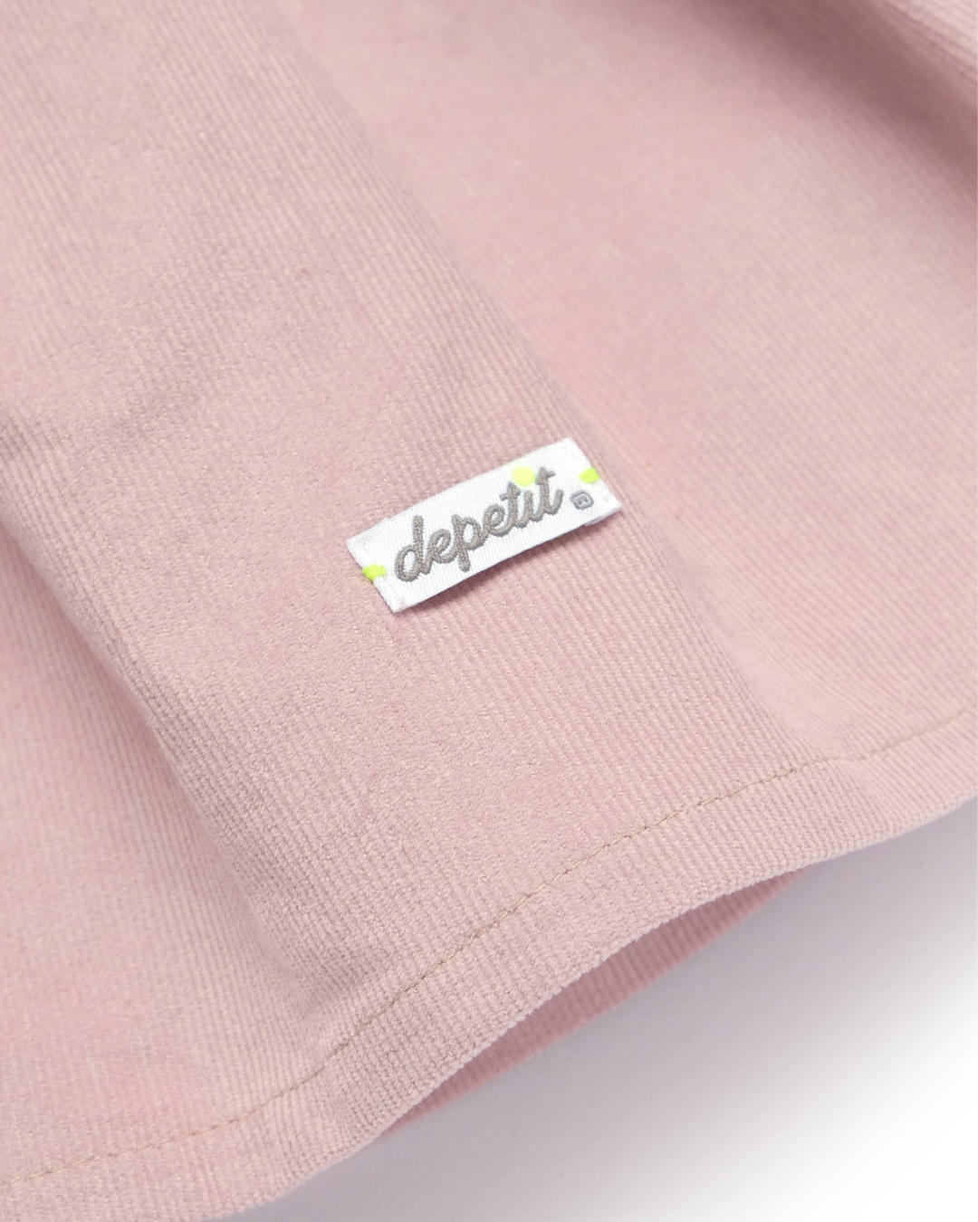 Modello Jane – Gonnellina in velluto rosa con elastico in vita